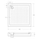 CEZARES Акриловый поддон TRAY-A-A-100-15-W0 квадратный, размер 100х100 см, высота 15 см, цвет белый - фото 247964
