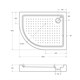 CEZARES Акриловый поддон TRAY-A-RH-100/80-550-15-W-R полукруглый-асимметричный, размер 100х80 см, высота 15 см, цвет белый TRAY-A-RH-100/80-550-15-W-R - фото 248004