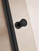 CEZARES Eco Душевая дверь в нишу распашная, профиль - черный / стекло - прозрачное, ширина 60 см, стекло 6 мм - фото 249591