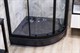 CEZARES Eco Душевой уголок полукруглый двери раздвижные, профиль - черный / стекло - прозрачное, размер 100х100 см, стекло 6 мм - фото 249607