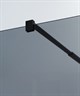 CEZARES Liberta Душевая перегородка, профиль - черный  / стекло - серое, ширина 100 см, стекло 8 мм - фото 249708