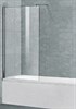CEZARES Liberta Шторка на ванну, профиль - черный  / стекло - прозрачное, ширина 90 см, стекло 8 мм - фото 249859