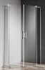 CEZARES Slider Душевой уголок полукруглый двери распашные, профиль - хром / стекло - прозрачное, размер 80х80 см, стекло 8 мм - фото 250156