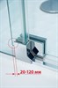 CEZARES Slider Душевой уголок полукруглый двери распашные, профиль - черный  / стекло - прозрачное, размер 80х80 см, стекло 8 мм - фото 250169