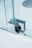 CEZARES Slider Душевой уголок полукруглый двери распашные, профиль - черный  / стекло - прозрачное, размер 80х80 см, стекло 8 мм - фото 250170