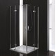 CEZARES Bergamo Душевой уголок квадратный двери распашные, профиль - хром / стекло - прозрачное, размер 100х100 см, стекло 6 мм - фото 250231