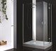 CEZARES Bergamo Душевой уголок прямоугольный двери распашные, профиль - хром / стекло - прозрачное, размер 100х90 см, стекло 6 мм - фото 250248