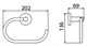 TIMO Saona Полотенцедержатель полукольцо (13050/03), цвет черный - фото 250795