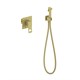 TIMO Briana Смеситель встроенный с гигиеническим душем, цвет золото матовое - фото 251209