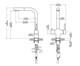 TIMO Saona Смеситель для кухни с подключением фильтра и выдвижной лейкой, цвет белый матовый 2356/16FL - фото 251694