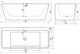 SANCOS Square Ванна акриловая отдельностоящая, размер 170х75 см, цвет белый - фото 252287