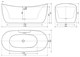 SANCOS Jazz Ванна акриловая отдельностоящая, размер 170х80 см, цвет белый - фото 252303