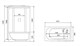 TIMO Eco Душевая кабина прямоугольная, размер 148х80 см, профиль - белый / стекло - рифленное, двери раздвижные - фото 252592