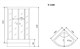 TIMO Standart Душевая кабина четверть круга, размер 100х100 см, профиль - черный / стекло - прозрачное, двери раздвижные - фото 252604