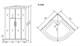 TIMO Standart Душевая кабина четверть круга, размер 100х100 см, профиль - хром / стекло - прозрачное, двери раздвижные - фото 252614