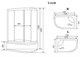 TIMO Standart Душевая кабина прямоугольная-асимметричная, размер 120х85 см, профиль - черный / стекло - прозрачное, двери раздвижные - фото 252616