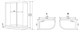 TIMO Lux Душевая кабина прямоугольная-асимметричная, размер 120х85 см, профиль - хром / стекло - прозрачное, двери раздвижные - фото 252714