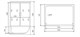 TIMO Lux Душевая кабина прямоугольная, размер 148х82 см, профиль - хром / стекло - прозрачное, двери раздвижные - фото 252754