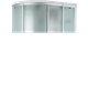 TIMO Comfort Душевая кабина прямоугольная-асимметричная, размер 120х85 см, профиль - хром / стекло - прозрачное, двери раздвижные - фото 252822