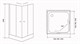 TIMO Tl Душевой уголок квадратная, размер 100х100 см, профиль - хром / стекло - матовое, двери раздвижные - фото 252902