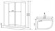 TIMO Standart Душевая кабина прямоугольная-асимметричная, размер 120х85 см, профиль - матовый / стекло - тонированное, двери раздвижные - фото 253898