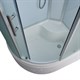 TIMO Standart Душевая кабина прямоугольная-асимметричная, размер 110х85 см, профиль - хром / стекло - матовое, двери раздвижные - фото 254011