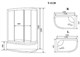 TIMO Standart Душевая кабина прямоугольная-асимметричная, размер 120х85 см, профиль - матовый / стекло - тонированное, двери раздвижные - фото 254129