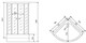 TIMO Standart Душевая кабина четверть круга, размер 80х80 см, профиль - матовый / стекло - тонированное, двери раздвижные - фото 254167