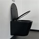 COMFORTY Унитаз подвесной 105MB безободковый, сиденье дюропласт softclose тонкое, быстросъёмное, цвет черный матовый - фото 256001