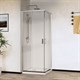 VINCEA City Душевой уголок квадратный двери раздвижные профиль - хром / стекло - прозрачное размер 80х80 см 5 мм VSS-5CT800CL