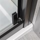 VINCEA Stile Душевой уголок квадратный двери поворотные профиль - черный / стекло - прозрачное размер 90х90 см 8мм - фото 256385