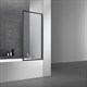 VINCEA Шторка на ванну ширина 70 см профиль - черный / стекло - прозрачное 5мм - фото 256404