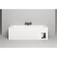 SALINI Orlanda Встраиваемая ванна с прямоугольной чашей, регулируемые ножки, донный клапан "Up&Down" белый, сифон, интегрированный слив-перелив размер 170х80 см, белый - фото 256649