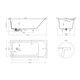 SALINI Orlanda Встраиваемая ванна с прямоугольной чашей, регулируемые ножки, донный клапан "Up&Down" белый, сифон, интегрированный слив-перелив размер 170х80 см, белый - фото 256650
