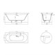 SALINI Ornella Встраиваемая ванна с прямоугольной чашей, регулируемые ножки, донный клапан "Up&Down" белый, сифон, интегрированный слив-перелив размер 180х80 см, белый матовый - фото 256920