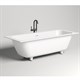 SALINI Orlanda Встраиваемая ванна с прямоугольной чашей, регулируемые ножки, донный клапан "Up&Down" белый, сифон, интегрированный слив-перелив размер 170х75 см, белый - фото 257250
