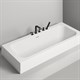 SALINI Orlanda Встраиваемая ванна с прямоугольной чашей, регулируемые ножки, донный клапан "Up&Down" белый, сифон, интегрированный слив-перелив размер 170х75 см, белый матовый - фото 257254