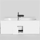 SALINI Ornella Встраиваемая ванна с прямоугольной чашей, регулируемые ножки, донный клапан "Up&Down" белый, сифон, интегрированный слив-перелив размер 180х80 см, белый матовый - фото 257346
