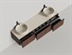 SALINI Domino Тумба со столешницей ширина 200 см, шпон - фото 258191