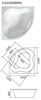 1MARKA Cassandra Ванна угловая пристенная размер 140х140 см, цвет белый - фото 259058