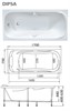 1MARKA Dipsa Ванна прямоугольная пристенная размер 170х75 см, цвет белый - фото 259094