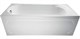 1MARKA Libra Ванна прямоугольная пристенная размер 170х70 см, цвет белый - фото 259121