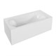 1MARKA Esma Ванна прямоугольная пристенная размер 190х90 см, цвет белый - фото 259429