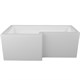1MARKA Linea Ванна асимметричная пристенная размер 165х85 см, цвет белый - фото 259483