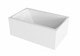 1MARKA Modern Ванна прямоугольная пристенная размер 120х70 см, цвет белый - фото 259502