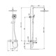 VINCEA Душевая стойка Cube VSFS-1C1GM с изливом, вороненая сталь VSFS-1C1GM
