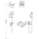 VINCEA Душевой комплект Futura VSFW-2F11TGM термостатический встраиваемый, 3 режима, вороненая сталь VSFW-2F11TGM - фото 261015