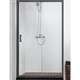 AQUATEK Душевая дверь раздвижные, ширина 120 см, профиль черный / стекло прозрачное, стекло 6 мм - фото 261375