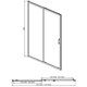 AQUATEK Душевая дверь раздвижные, ширина 120 см, профиль черный / стекло прозрачное, стекло 6 мм - фото 261376
