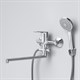 AM.PM Gem Смеситель для ванны и душа с длинным изливом и душевым набором, хром - фото 262177